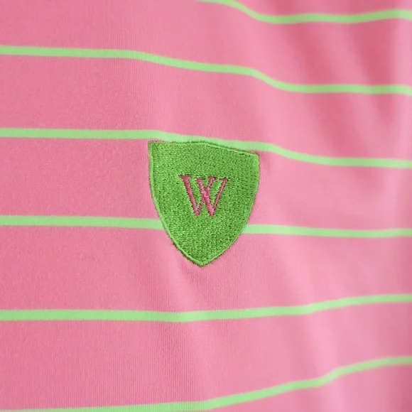 Peter Millar Summer Comfort Golf Polo Shirt Mens XL Pink Green - Picture 5 of 8